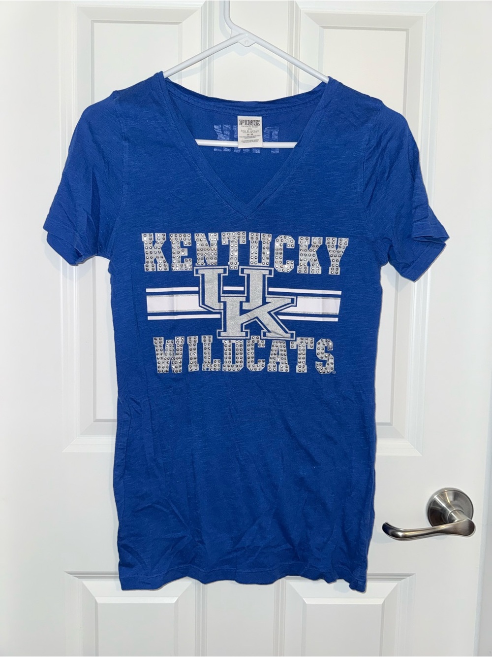PINK Victoria's Secret Blue V-Neck Tee